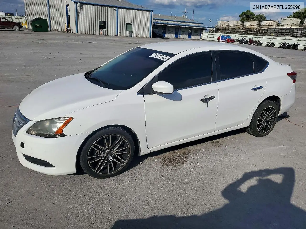 2015 Nissan Sentra Sv VIN 3N1AB7AP7FL655998 фото 1