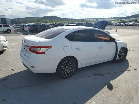 2015 Nissan Sentra Sv VIN 3N1AB7AP7FL655998 фото 3