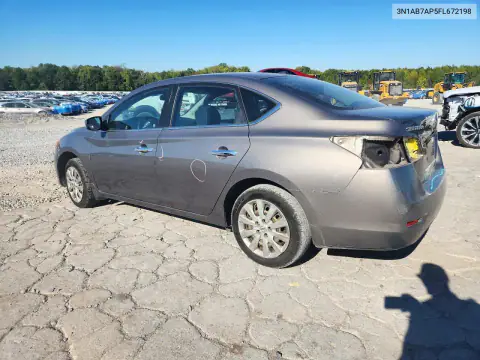 3N1AB7AP5FL672198 — 2015 Nissan Sentra, фото 2 с аукциона Copart, Задняя часть