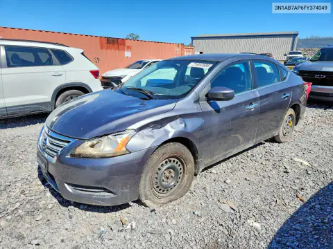 3N1AB7AP6FY374049 — 2015 Nissan Sentra, Передняя часть, фото до ремонта