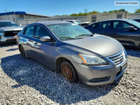 3N1AB7AP6FY374049 — 2015 Nissan Sentra, фото 4 с аукциона Copart 20.10.2026, Передняя часть