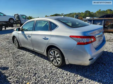 2015 Nissan Sentra Sv VIN 3N1AB7AP1FY294609 фото 2