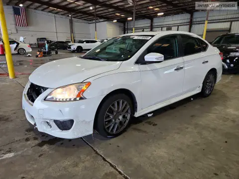 3N1AB7APXFY334542 — 2015 Nissan Sentra, Передняя часть, фото до ремонта