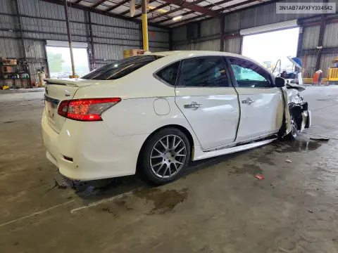2015 Nissan Sentra Sr VIN 3N1AB7APXFY334542 фото 3