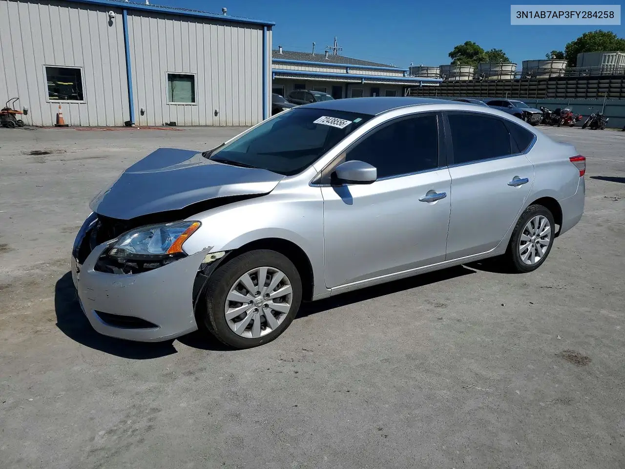 2015 Nissan Sentra S VIN 3N1AB7AP3FY284258 фото 1