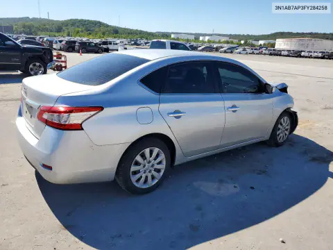 2015 Nissan Sentra S VIN 3N1AB7AP3FY284258 фото 3