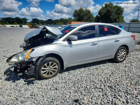 3N1AB7AP3FY279027 — 2015 Nissan Sentra, Передняя часть, фото до ремонта