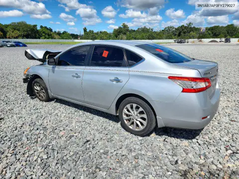 2015 Nissan Sentra S VIN 3N1AB7AP3FY279027 фото 2
