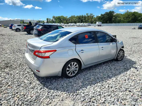 2015 Nissan Sentra S VIN 3N1AB7AP3FY279027 фото 3