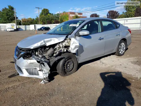 3N1AB7AP7GY321152 — 2016 Nissan Sentra, Передняя часть, фото до ремонта