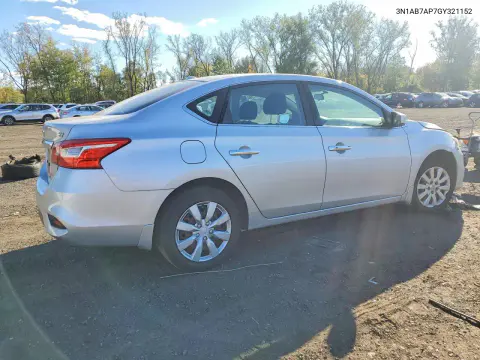 2016 Nissan Sentra Sv VIN 3N1AB7AP7GY321152 фото 3