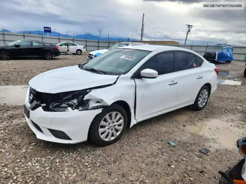 3N1AB7AP4GY260486 — 2016 Nissan Sentra, Передняя часть, фото до ремонта