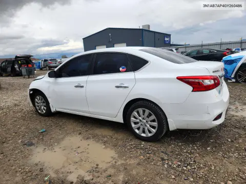 2016 Nissan Sentra S VIN 3N1AB7AP4GY260486 фото 2