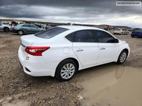 2016 Nissan Sentra S VIN 3N1AB7AP4GY260486 фото 3
