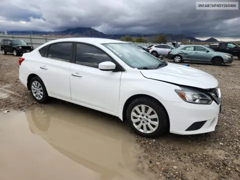 2016 Nissan Sentra S VIN 3N1AB7AP4GY260486 фото 4