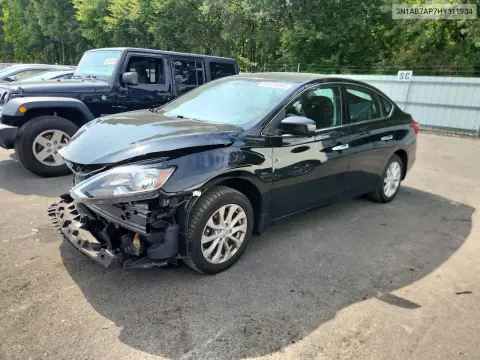 3N1AB7AP7HY311934 — 2017 Nissan Sentra, Передняя часть, фото до ремонта