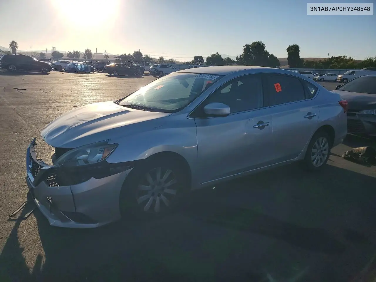 2017 Nissan Sentra Sv VIN 3N1AB7AP0HY348548 фото 1
