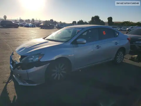 3N1AB7AP0HY348548 — 2017 Nissan Sentra, Передняя часть, фото до ремонта
