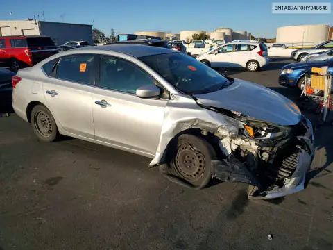2017 Nissan Sentra Sv VIN 3N1AB7AP0HY348548 фото 4