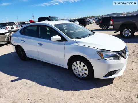 2017 Nissan Sentra Sv VIN 3N1AB7AP4HY357754 фото 4