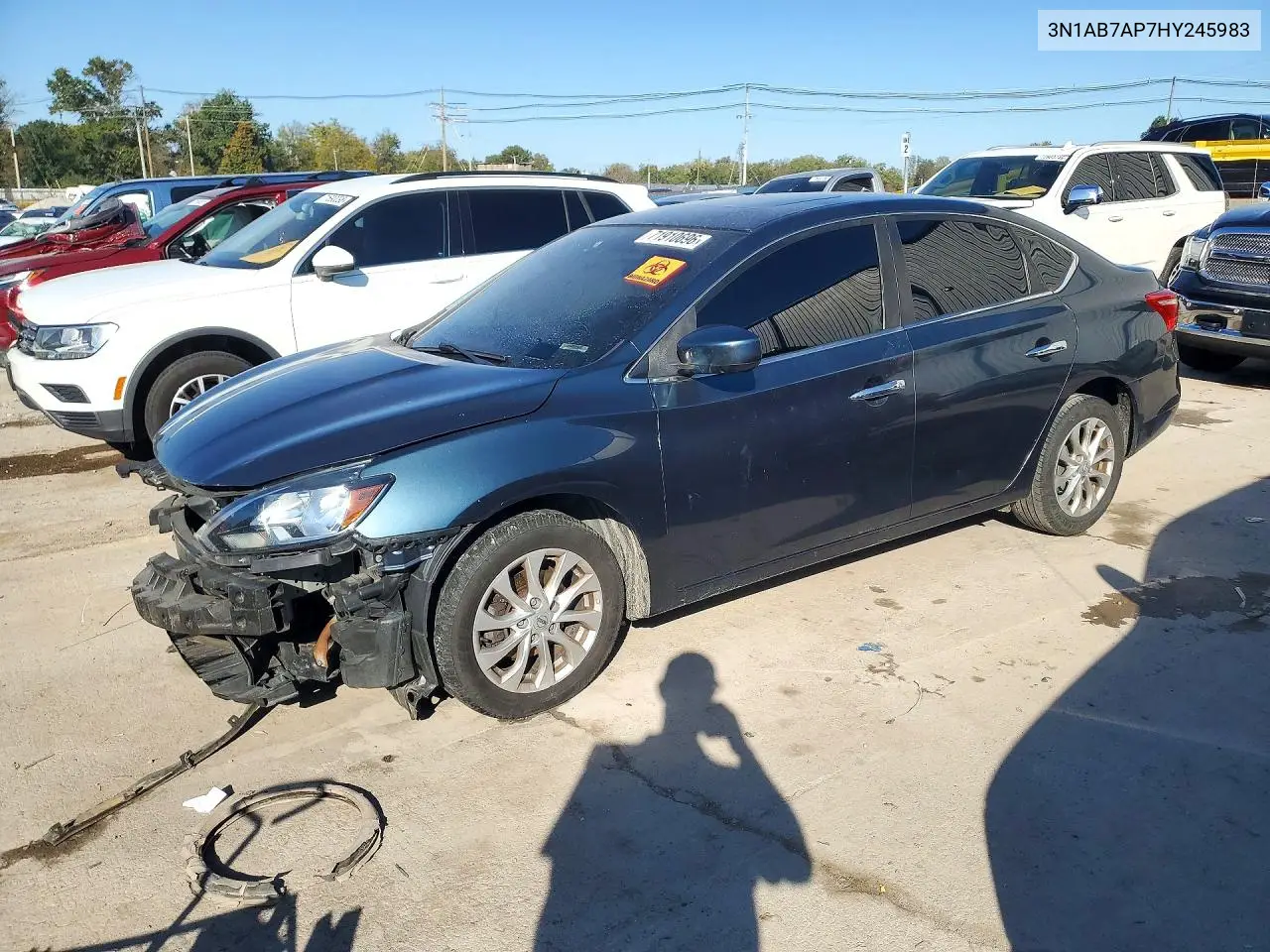 2017 Nissan Sentra Sv VIN 3N1AB7AP7HY245983 фото 1