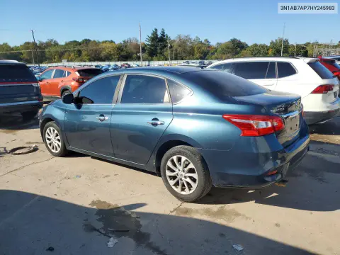 2017 Nissan Sentra Sv VIN 3N1AB7AP7HY245983 фото 2