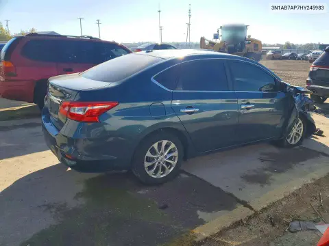2017 Nissan Sentra Sv VIN 3N1AB7AP7HY245983 фото 3