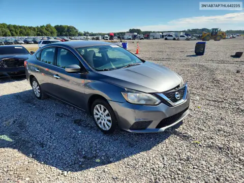 3N1AB7AP7HL642235 — 2017 Nissan Sentra, фото 4 с аукциона Copart, Передняя часть