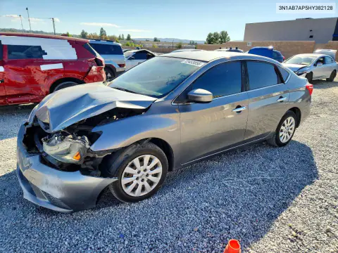 3N1AB7AP5HY382128 — 2017 Nissan Sentra, Передняя часть, фото до ремонта