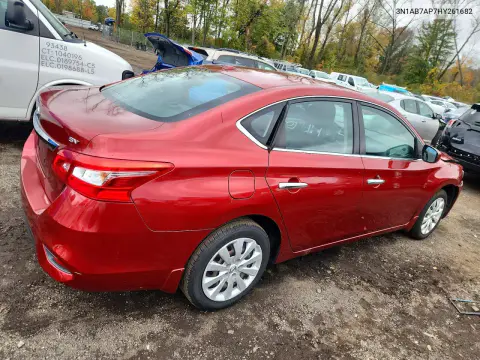 2017 Nissan Sentra Sv VIN 3N1AB7AP7HY261682 фото 3