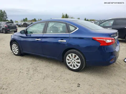 2017 Nissan Sentra S VIN 3N1AB7AP1HY403573 фото 2