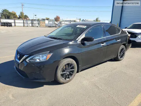 3N1AB7AP3HY327290 — 2017 Nissan Sentra, Задняя часть, фото до ремонта
