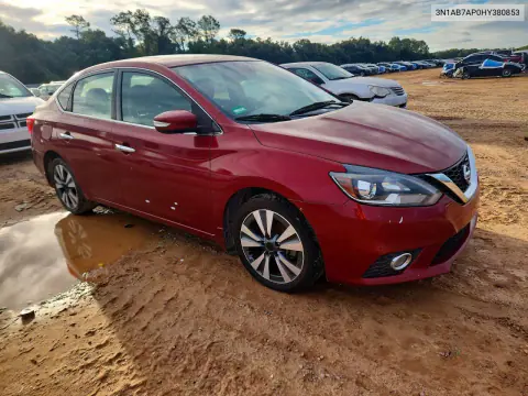 2017 Nissan Sentra Sl VIN 3N1AB7AP0HY380853 фото 4