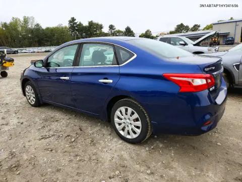 2017 Nissan Sentra S VIN 3N1AB7AP1HY341656 фото 2
