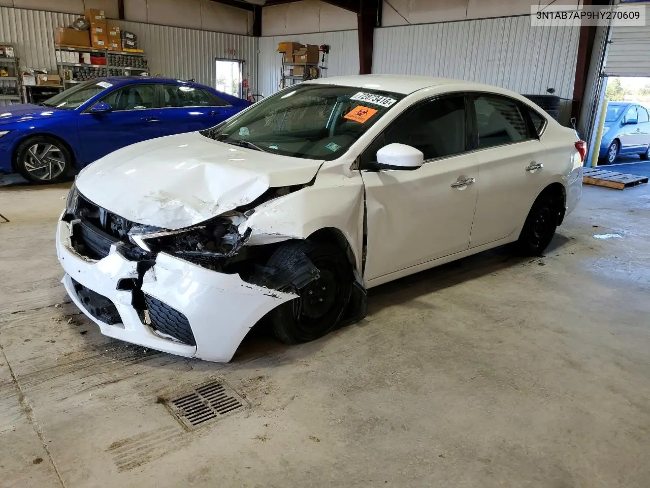 2017 Nissan Sentra Sv VIN 3N1AB7AP9HY270609 фото 1