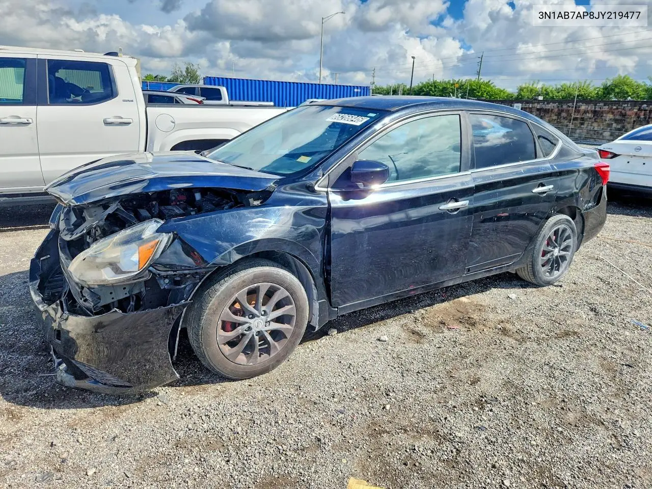 3N1AB7AP8JY219477 Nissan Sentra 2018 — повреждение Передняя часть, фото до ремонта
