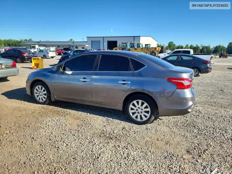 2018 Nissan Sentra S VIN 3N1AB7APXJY335652 фото 2