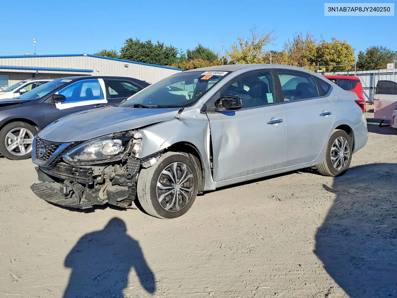 2018 Nissan Sentra S VIN 3N1AB7AP8JY240250 фото 1