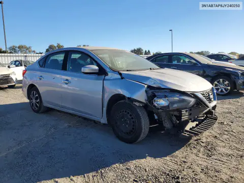 2018 Nissan Sentra S VIN 3N1AB7AP8JY240250 фото 4
