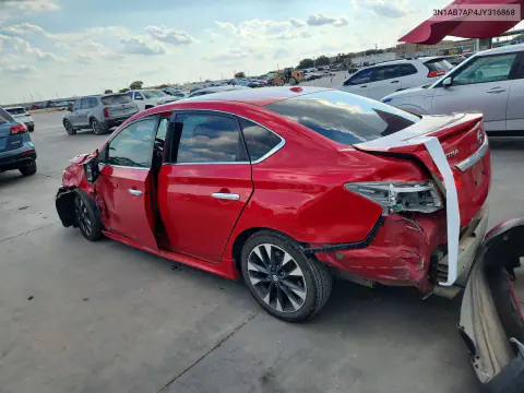 2018 Nissan Sentra Sr VIN 3N1AB7AP4JY316868 фото 2