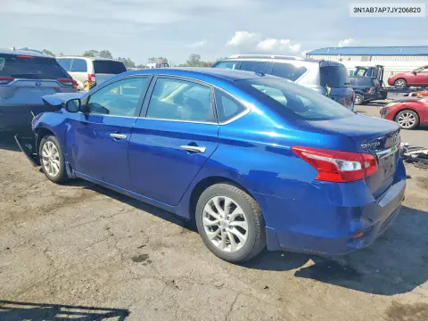 2018 Nissan Sentra Sv VIN 3N1AB7AP7JY206820 фото 2