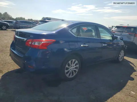 2018 Nissan Sentra Sv VIN 3N1AB7AP7JY206820 фото 3