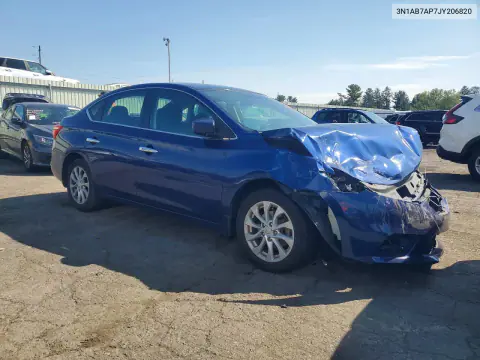 2018 Nissan Sentra Sv VIN 3N1AB7AP7JY206820 фото 4