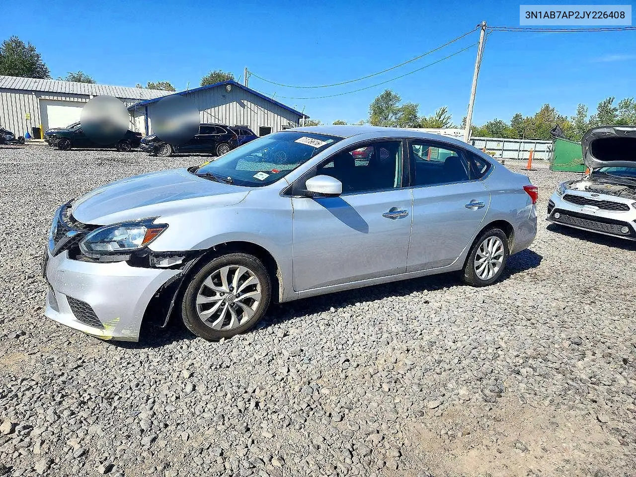 2018 Nissan Sentra Sv VIN 3N1AB7AP2JY226408 фото 1