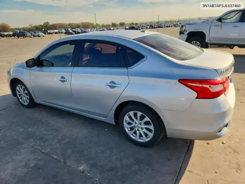 2018 Nissan Sentra Sv VIN 3N1AB7AP3JL637460 фото 2