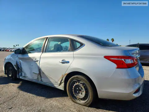 2018 Nissan Sentra S VIN 3N1AB7AP0JY241568 фото 2