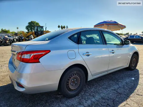 2018 Nissan Sentra S VIN 3N1AB7AP0JY241568 фото 3