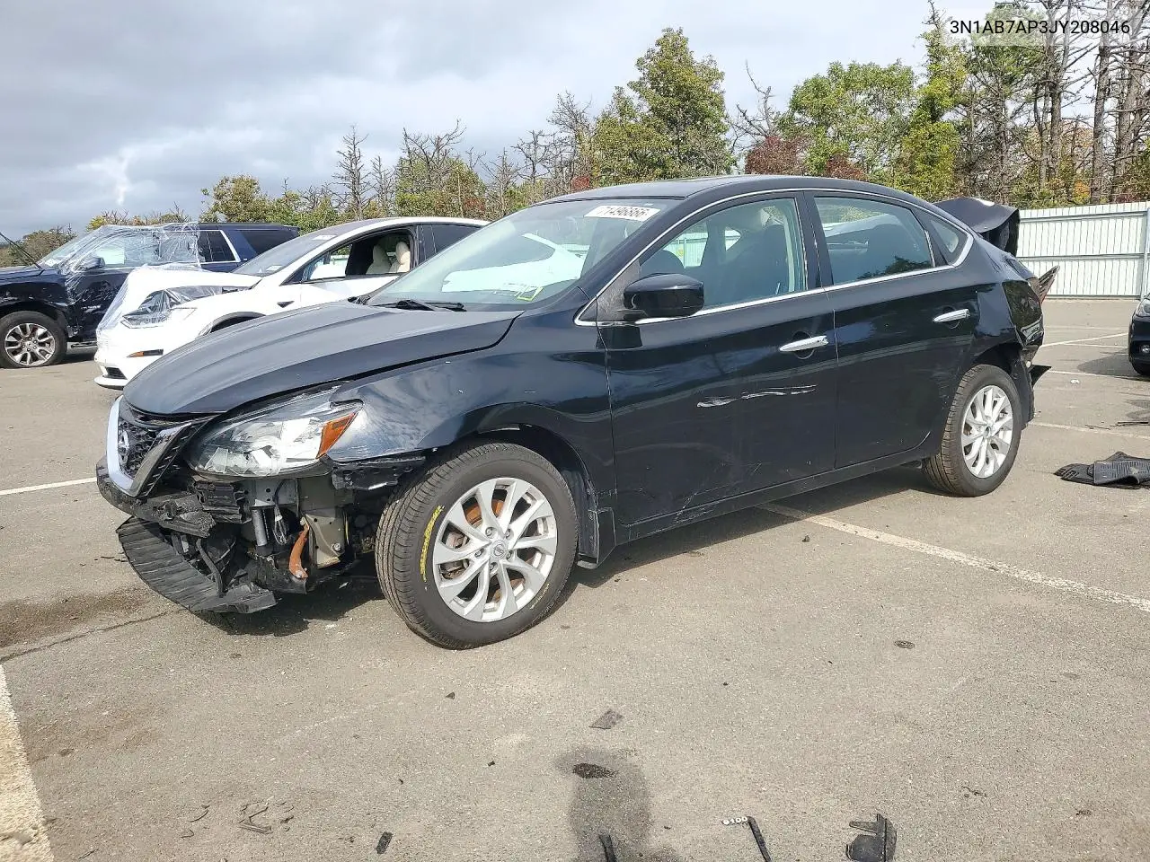 2018 Nissan Sentra Sv VIN 3N1AB7AP3JY208046 фото 1