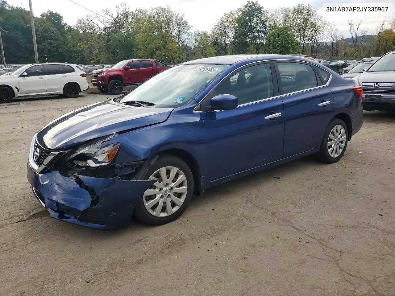 2018 Nissan Sentra S VIN 3N1AB7AP2JY335967 фото 1