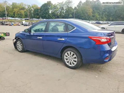 2018 Nissan Sentra S VIN 3N1AB7AP2JY335967 фото 2